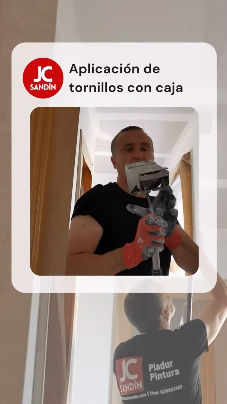 Dando pasta a los tornillos del pladur con caja de tornillos – vídeo